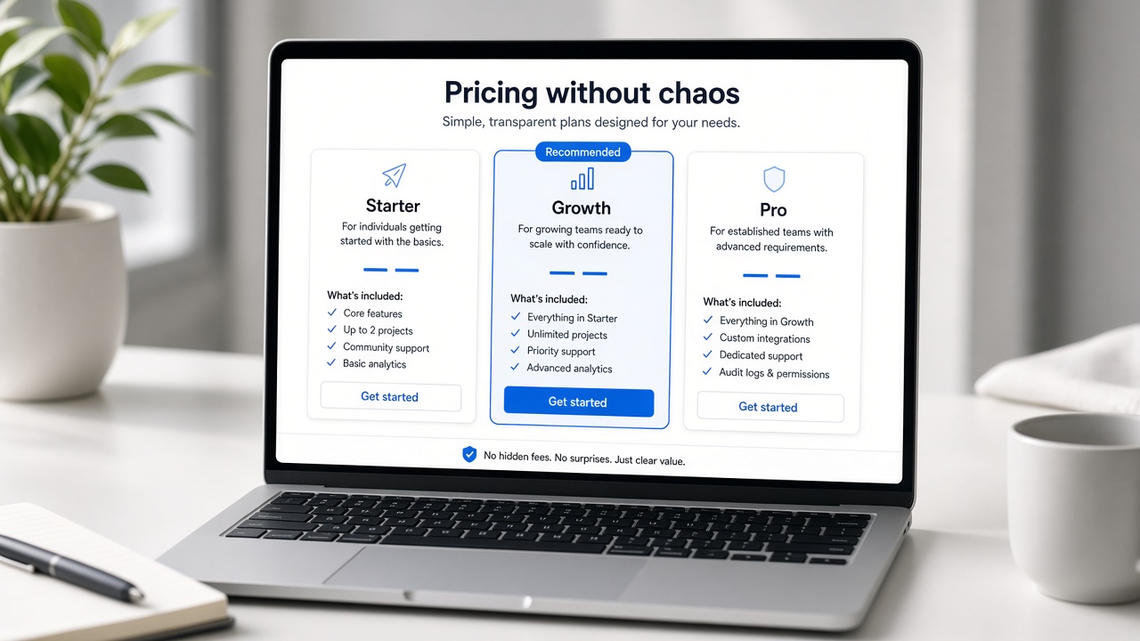 Show pricing without chaos